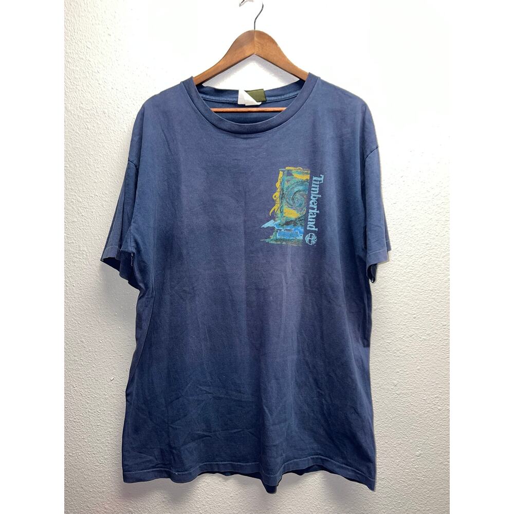 Vintage Timberland Weathergear Shirt Blue Surf Art Artwork Graphic Tee Vtg Xl View 2